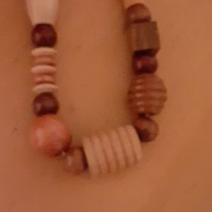 Wood beaded necklace